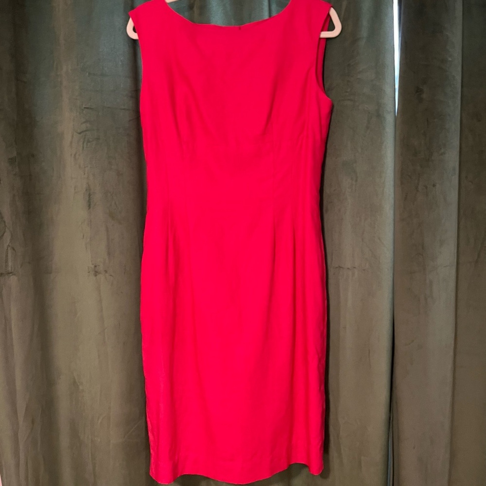 Gillian Hot Pink Linen Vintage Dress